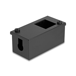 DeLOCK Delock Easy 45 Module Holder for table or wall mounting - 2 ports (22.5 x 45 mm) or 1 port (45 x 45 mm), metal, black