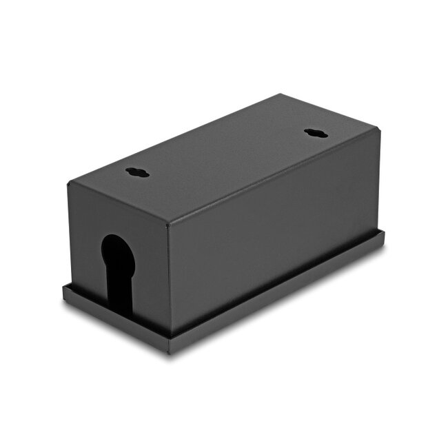 Delock Easy 45 Module Holder for table or wall mounting - 2 ports (22.5 x 45 mm) or 1 port (45 x 45 mm), metal, black