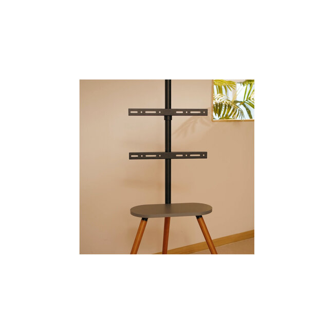 InLine® woodstand II, TV-standaard met plank, voor TV 43"-65" (110-165 cm)