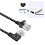 UFTP CAT6a slimline netwerkkabel | haaks (rechts) / recht | LSZH | zwart | 5 meter