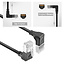UFTP CAT6a slimline netwerkkabel | haaks (boven) / haaks (beneden) | LSZH | zwart | 0,50 meter