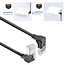 UFTP CAT6a slimline netwerkkabel | haaks (boven) / haaks (beneden) | LSZH | zwart | 0,50 meter