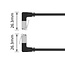 UFTP CAT6a slimline netwerkkabel | haaks (boven) / haaks (beneden) | LSZH | zwart | 0,50 meter