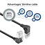UFTP CAT6a slimline netwerkkabel | haaks (boven) / haaks (beneden) | LSZH | zwart | 0,50 meter
