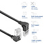 UFTP CAT6a slimline netwerkkabel | haaks (boven) / haaks (beneden) | LSZH | zwart | 0,50 meter