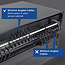 UFTP CAT6a slimline netwerkkabel | haaks (boven) / haaks (beneden) | LSZH | zwart | 0,50 meter