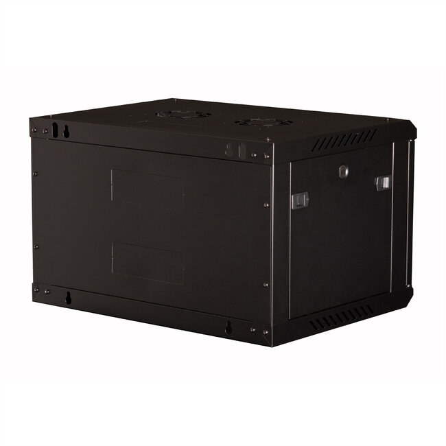 VALUE 19-Zoll Wandgehäuse 6HE, 600x450mm schwarz, Bausatz