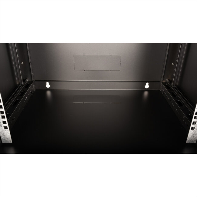 VALUE 19-Zoll Wandgehäuse 6HE, 600x450mm schwarz, Bausatz