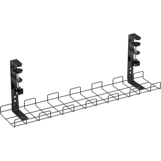 InLine® kabelmanagementraster 60cm voor montage onder een bureau, zwart