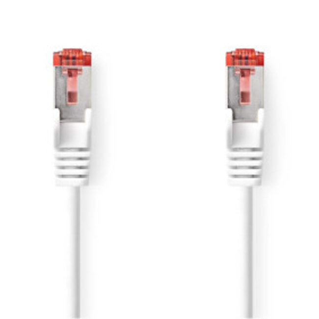 CAT6 Netwerkkabel | RJ45 Male | RJ45 Male | S/FTP | 1.00 m | Rond | LSZH | Wit | Envelop