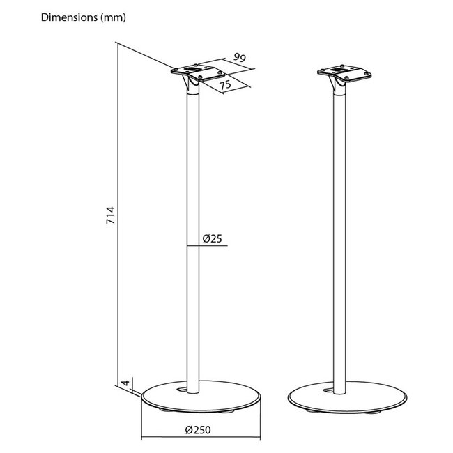 Goobay statief set voor Sonos Era 300 | wit