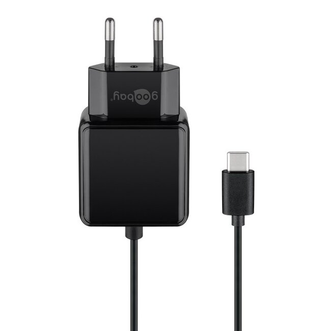 Goobay USB-C PD lader met vaste kabel | 15W | 1,5 meter
