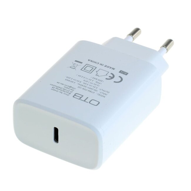 OTB USB lader | USB-C PD | 20W | wit