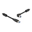 USB-A - USB-B haaks (links) kabel | USB3.0 5 Gbps | 10W | zwart | 5 meter