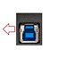 USB-A - USB-B haaks (links) kabel | USB3.0 5 Gbps | 10W | zwart | 5 meter