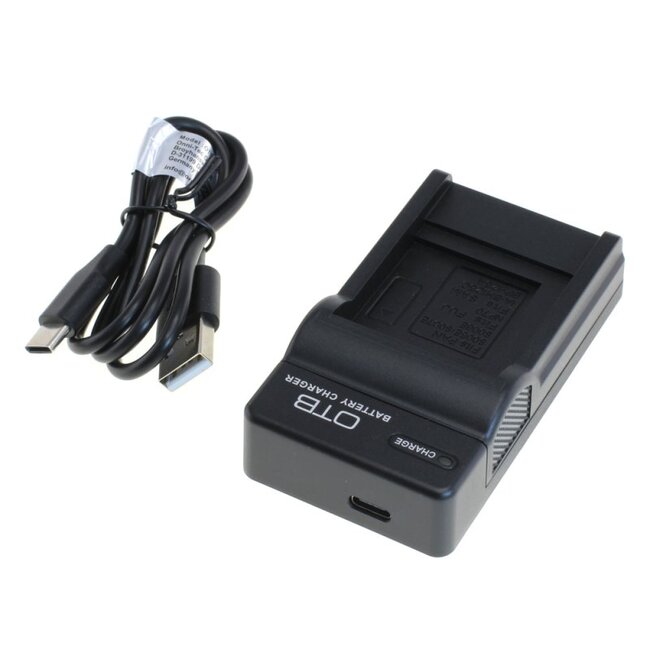 Camera acculader voor o.a. Olympus Li-50B, Nikon EN-EL11 en Sony NP-BK1 en NP-FK1 | USB-C