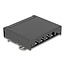 Delock Mini Desktop Patch Panel RJ45 jack 4 port Cat.6A shielded black - for mounting on a table, wall or DIN rail