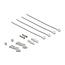 Delock Mini Desktop Patch Panel RJ45 jack 4 port Cat.6A shielded black - for mounting on a table, wall or DIN rail