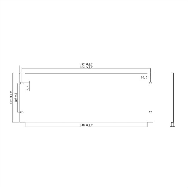 VALUE 19" Blindpaneel 4 HE , zwart