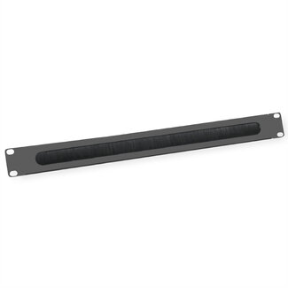 Value VALUE 19"-Kabeldurchführung 1 HE, mit Bürste, schwarz