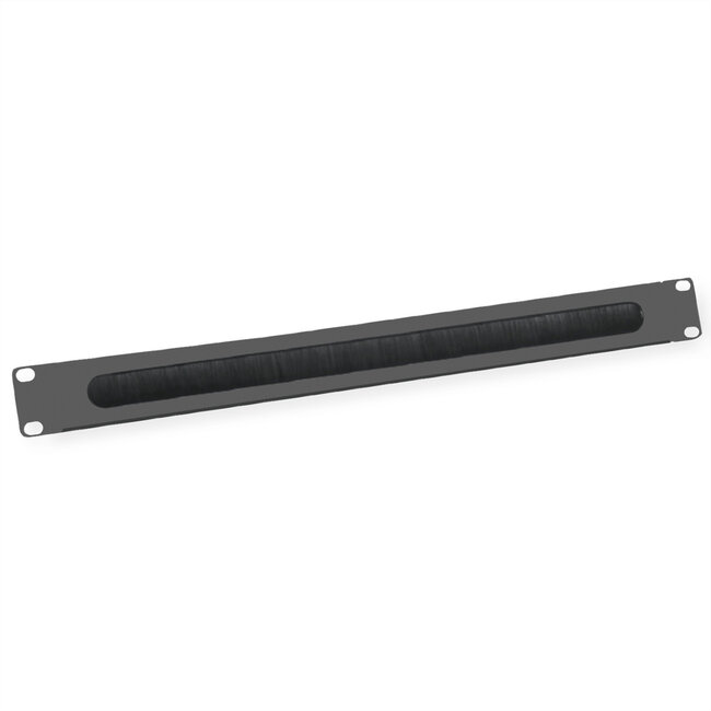 VALUE 19"-Kabeldurchführung 1 HE, mit Bürste, schwarz