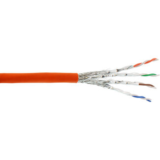 InLine® InLine® Cat.7 S/FTP Installatiekabel, CCA, PoE+, halogeenvrij, oranje, 30m