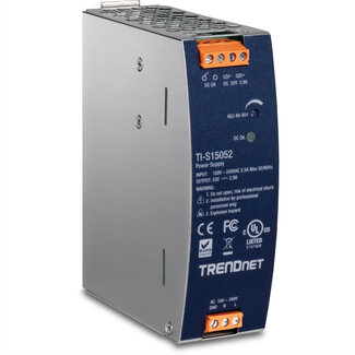 Trendnet TRENDnet TI-S15052 DIN-rail voeding , 150W, 52V DC, 2,89A AC naar DC met PFC