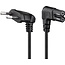 Goobay Connection Cable with Europlug, Angled, 0.5 m, black, (2*0.75 mm²)