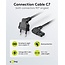 Goobay Connection Cable with Europlug, Angled, 0.5 m, black, (2*0.75 mm²)