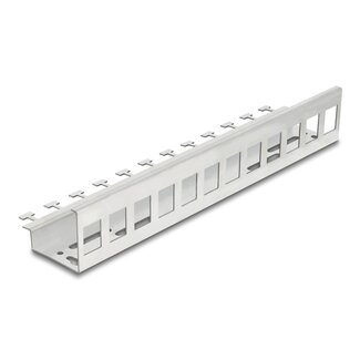 DeLOCK Delock Keystone Metal Holder 12 port for DIN rail and wall mounting