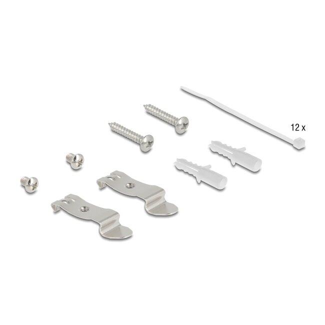 Delock Keystone Metal Holder 12 port for DIN rail and wall mounting