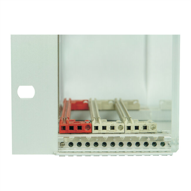 SCHROFF geleiderail met codering voor CompactPCI/ VME64x, PC, 160 mm, 2 mm groefbreedte, rood, 10 stuks