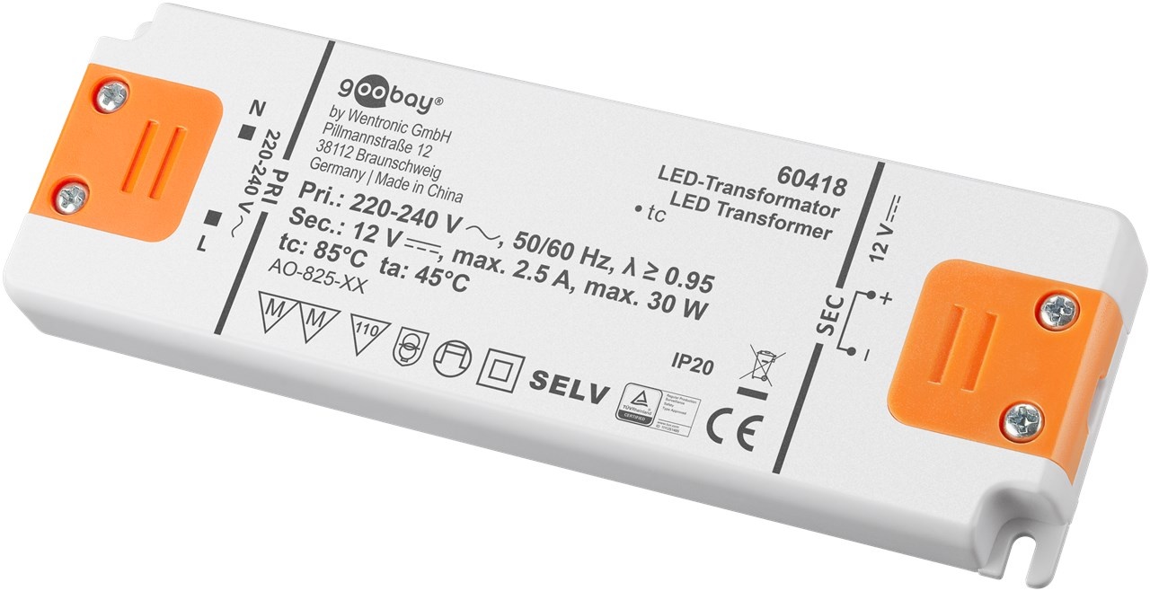 LED Transformator - 12 volt - 30 watt