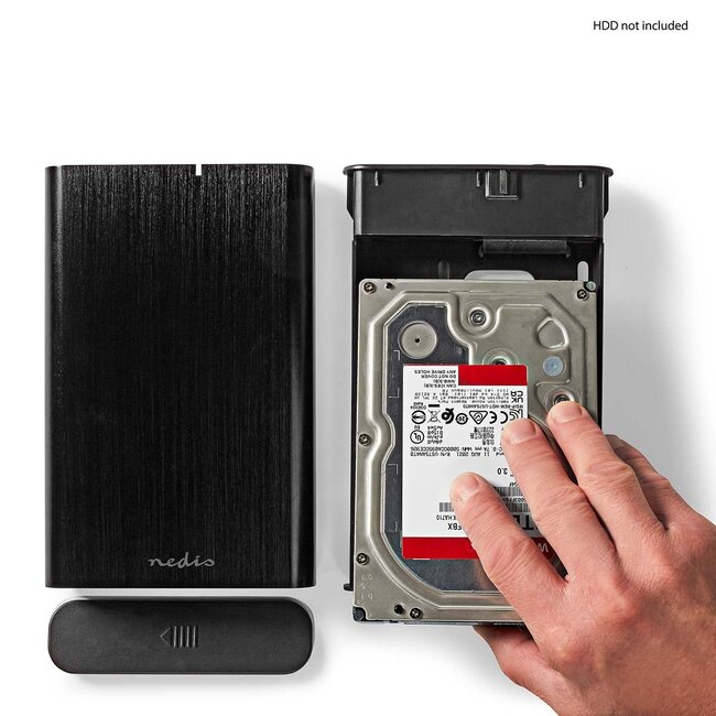 Nedis HDD behuizing | 3.5'' SATA HDD | USB3.0 (5 Gbps) | aluminium