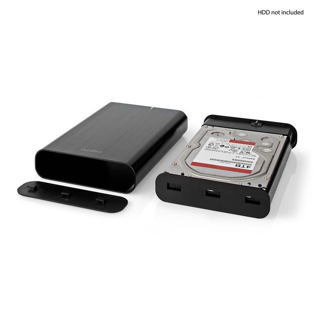 Nedis HDD behuizing | 3.5'' SATA HDD | USB3.0 (5 Gbps) | aluminium
