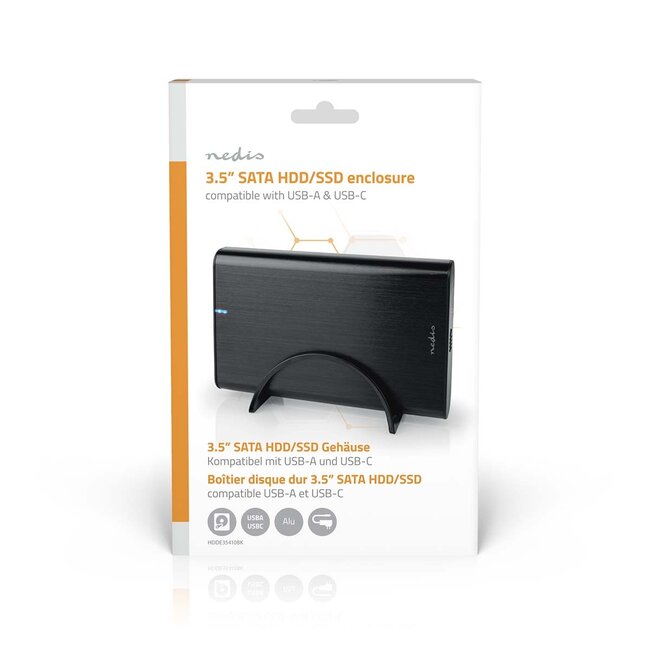 Nedis HDD behuizing | 3.5'' SATA HDD | USB3.0 (5 Gbps) | aluminium