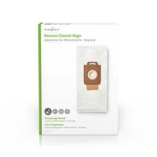 Nedis Stofzuigerzak | 4 Stuks | Synthetisch | Meest verkocht voor: Nilfisk | Wit