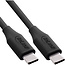 InLine® USB 2.0-kabel, USB-C-snelladingskabel 100 W, Black Cookie, 2m