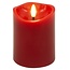 Goobay Set of 4 LED Real Wax Candles, red