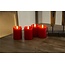 Goobay Set of 4 LED Real Wax Candles, red