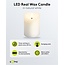 Goobay LED Real Wax Candle, white, 7.5 x 10 cm