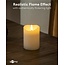 Goobay LED Real Wax Candle, white, 7.5 x 10 cm