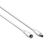 DC verlengkabel | 5,5 x 2,1mm | max. 140W | AWG20 | wit | 1,5 meter