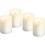 Goobay Set of 4 LED Real Wax Candles, white
