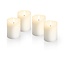 Goobay Set of 4 LED Real Wax Candles, white