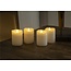 Goobay Set of 4 LED Real Wax Candles, white