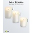 Goobay Set of 3 LED Real Wax Candles, white