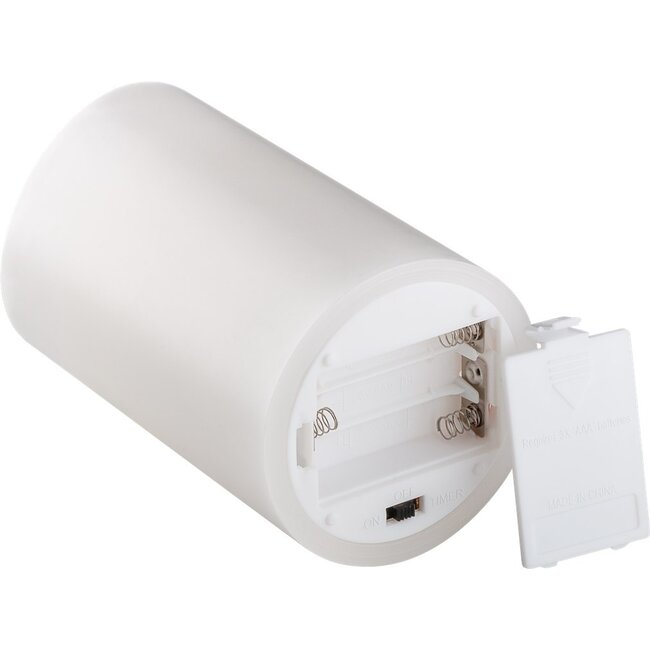 Goobay LED Real Wax Candle, white, 7.5 x 12.5 cm