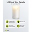 Goobay LED Real Wax Candle, white, 7.5 x 12.5 cm