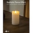 Goobay LED Real Wax Candle, white, 7.5 x 12.5 cm
